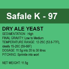 Yeast - K-97 Safale