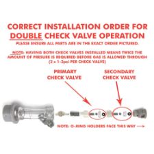 Premium Ball Lock Disconnect MFL (Grey/Gas) - With Integrated Check Valve