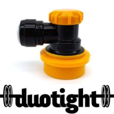 Duotight 8mm (5/16") Liquid Ball Lock Disconnect (Black + Yellow)
